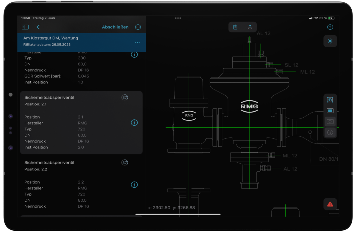 K3V APP – CAD-Modus: Alle Arten von Zeichnungen (iPad)